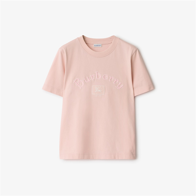burberry gothic logo ekd embroidery cotton t-shirt